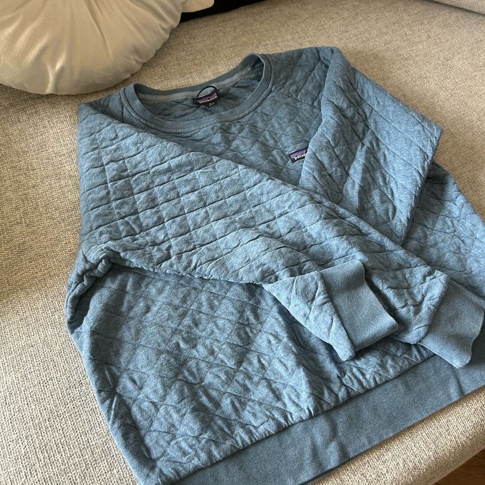 Men's or Woman’s Blue Quilted sweatshirt